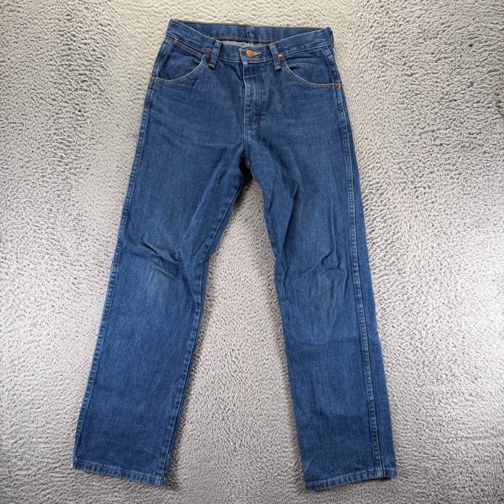 Vintage Wrangler 13MWZ Cowboy Cut Jeans Boys 16 Blue Cotton Denim‎ Bootcut Leg